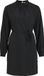 VILA Vigraffy High Neck L/S Dress - Noos Dames Mini Jurk - Polyester - Zwart - Maat 42