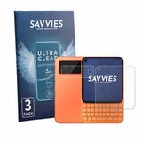 Savvies Screenprotector voor Unihertz Titan 2 Elite (Voor+Camera) - Folie Beschermfolie transparant 6 Stuks