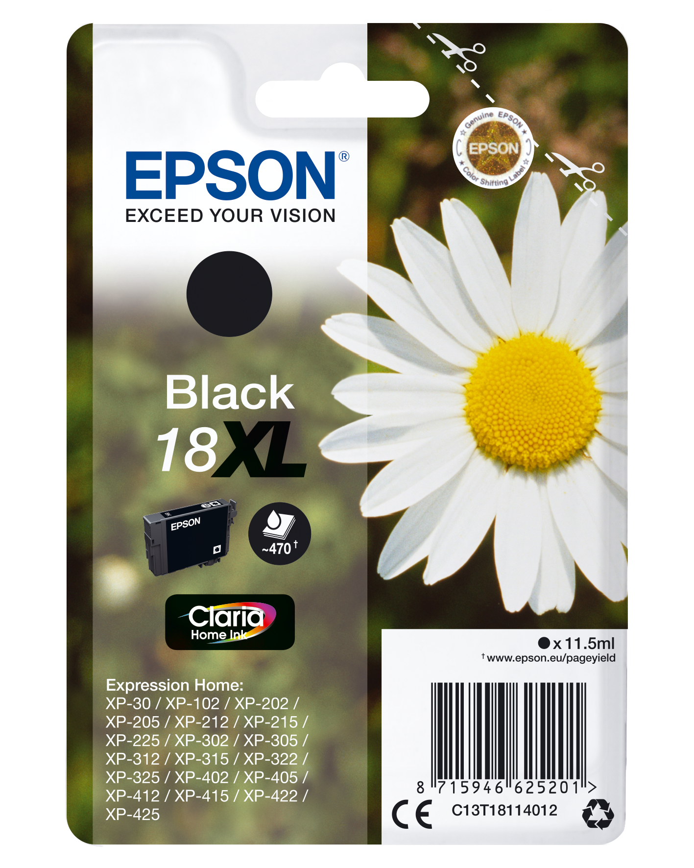 Epson Daisy Claria Home Ink-reeks single pack / zwart