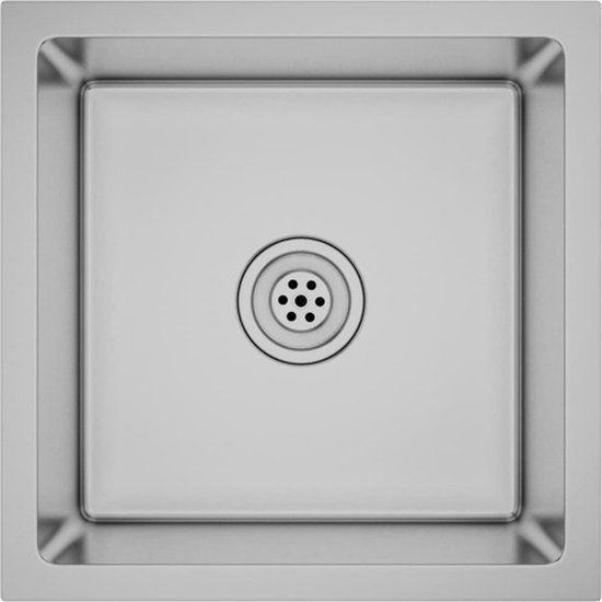 vidaXL Gootsteen - handgemaakt - roestvrij staal - Modern - Rechthoek - 40x40x20 cm - Zilver