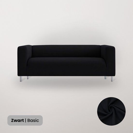 BankhoesDiscounter Basic Hoge Armleuning Bankhoes - M1 (80-130cm) - Zwart