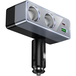 Hoco Chargeur de voiture Z65B, 240W, 1 x USB-A - 1 x USB-C - 2 x Extension allume-cigare, Noir