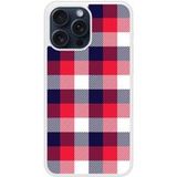Tartan Tricolor Bedrukt siliconen hoesje compatibel met iPhone 15 Pro Max