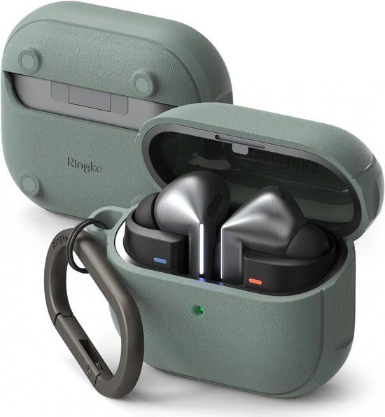 Ringke Onyx Magnetic Hoesje Geschikt voor Samsung Galaxy Buds 3 / 3 Pro - Groen