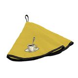 Douceur d'intérieur Ronde handdoek (diameter 60 cm) mok geel, geborduurde spons