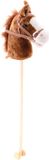 Johntoy Stokpaardje met geluid - Pluche - Oranje Bruin - 98 cm