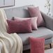 Merkloos / Sans marque Wan GmbH Roze Corduroy Kussensloop Set van 4 - 30x50 cm
