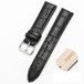 By Qubix - Crocodile leren bandje - Zwart - 18mm - Geschikt voor Garmin Venu 4 (41 mm)