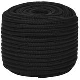 vidaXL - Multifunctioneel touw - 14 mm - 250 m - Zwart - Polyester