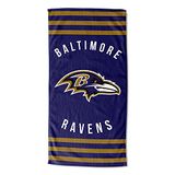 Northwest NFL Baltimore Ravens Uniseks strandlaken voor volwassenen, 76 x 152 cm, strepen