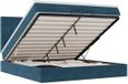 vidaXL - Cadre de lit - Ottoman - Avec matelas - 200x200cm - Velours - Bleu foncé