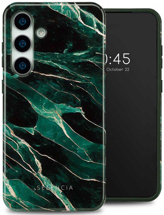 Selencia Hoesje - Geschikt voor Samsung Galaxy S25 Plus - Backcover - Chic Marble Quartz