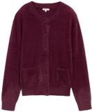 Tom Tailor Gilet en fil de coton mélangé avec fermeture boutonnée