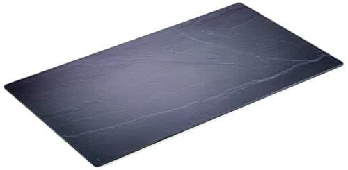 KESPER 3652313 Glazen Multi-Snijplank, 2-Pack, Leisteen, Afmetingen: 52 X 30 X 0,8 Cm, Zwart