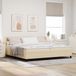 Maison Exclusive - Lit boxspring avec tête de lit, couleur crème, 200 x 200 cm, rembourré