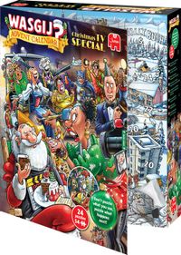 Wasgij Kerstmis Adventskalender 2026 - Kerstmis tv-special - 24 puzzels met 54 stukjes - Aftelkalender