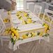 PETTI Artigiani Italiani - Tafelkleed, vuilafstotend, rechthoekig, voor keukentafel, design Lemon X24, zitbank (140 x 450 cm), 100% Made in Italy