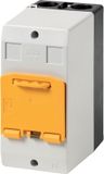 Eaton CI-PKZ01-SVB 281405 Lege behuizing Opbouw, Uitschakelbaar (l x b x h) 80 x 97 x 160 mm Grijs, Geel 1 stuk(s)