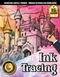 COLOROO Ink Tracing Book: Medieval Castle for Calm, Mindfulness, and Artistic Expression