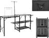 Bol Table de camping légère Deluxe - Aluminium - 126cm x 81cm x 49cm - 9,7kg - Avec évier