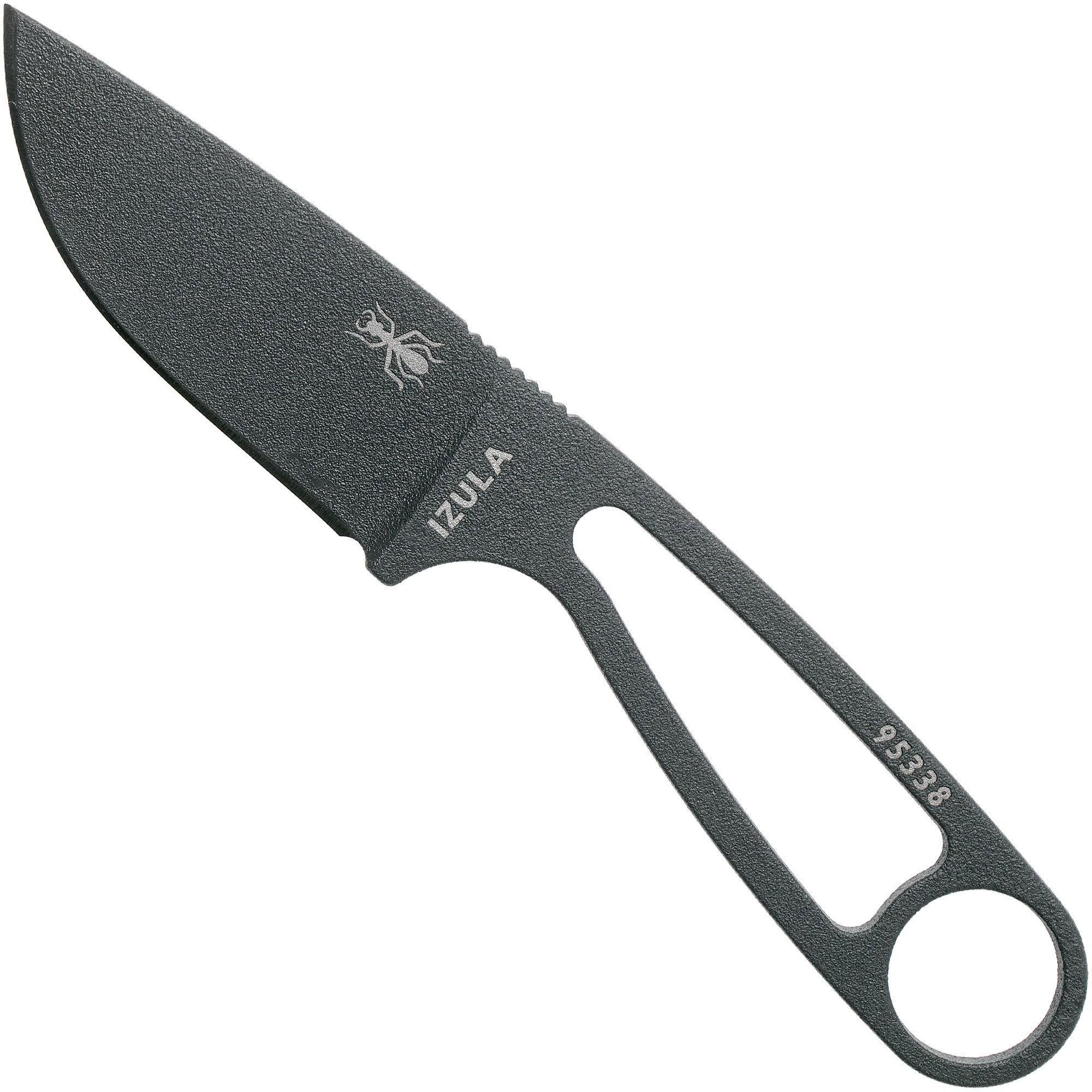 ESEE Izula Tactical Gunsmoke IZULA-TG-B - Nekmes - Zwart - Met Schede, Greepdelen & Riemclip