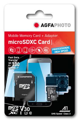 AgfaPhoto 64GB MicroSDHC UHS-I Class 10 Memory Card