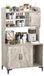 Meuble de toilette pour chat, maison, commode avec étagères. Gris