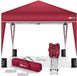 Tillvex Pop-Up vouwpaviljoen 3x3m waterdicht | hoogte verstelbaar | UV-bescherming 50+ | partytent met tas (rood)