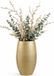 Mica Decorations Hoge Bloemenvaas - Keramiek - Goud Glans / Ribbels - D30 x H50 cm - Vaas Porto