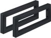 Merkloos Relaxdays Plankdragers - Set van 2 - 40 cm - Staal - Zwart