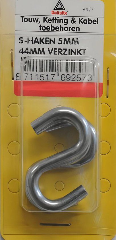 Deltafix S-Haken 5mm x 44mm verzinkt