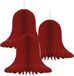 Fest-Dekor Gmbh Lanternes de Noël - 3x - foncé rouge - 20 x 20 cm - Décoration de Noël - Papier