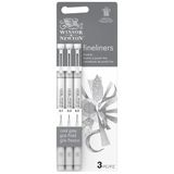 Winsor & Newton 0290108 Pigment liner Set 3 Fineliner in Grey