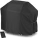 Housse de barbecue d'extérieur, en tissu Oxford 210D, imperméable, protection UV, coupe-vent, résistant à l'humidité, résistant à la saleté, noir