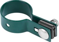 Strend Pro Pince de serrage EUROSTANDARD, 38 mm, vert, Zn+PVC, RAL6005, pour poteau rond
