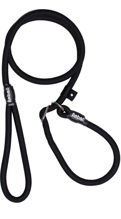 Rebel Petz Hondenriem - Trainingslijn - Zwart - L - 12mm x 140cm