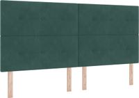 vidaXL Boxspring Bed met Hoofdeinde Donkergroen 200 x 200 cm Fluweel