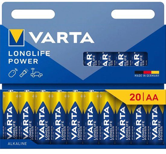 Varta Longlife Power AA Alkaline Batterijen (20 stuks)