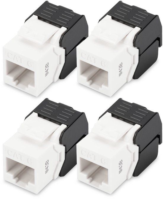 DIGITUS Modulair insteeksel CAT 6 UTP RJ-45 (pak van 4) Zwart;Wit