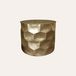 KEYHOMESTORE Round Coffee Table with Hexagonal Facets in Gold-Colored Metal, H. 50 x 61 cm