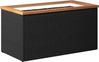 vidaXL Plantenbak 80x40x40 cm poly rattan zwart