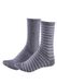 Tommy Hilfiger damessokken Small Stripe (2-pack) - uni en gestreept katoen - grijs melange met wit