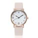 LGT JWLS Dameshorloge met Leren Band - Analoog, Quartz, Goudkleurige Kast, Roze Band