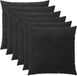 vidaXL Taie d'oreiller 6 pcs HEERLEN Noir 80 x 80 cm Velours