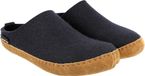 Haflinger Emil's Toffel - Instap pantoffel - Blauw - Maat 43 - Vilt, Leren zool