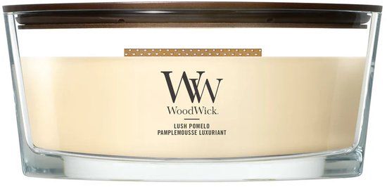 WoodWick Hearthwick - Lush Pomelo - Ellipse Geurkaars - 50 branduren