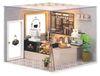Merkloos Poppenhuis Houten bouwpakket Miniatuur met meubels Met stofhoes Voor tieners en volwassenen