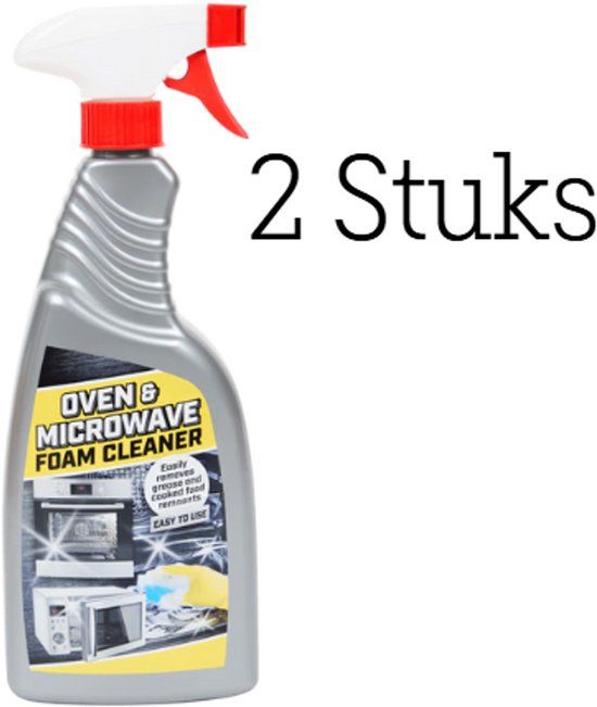 Merkloos 2 x Oven- en magnetronreiniger - 750ml - Verwijdert vet en etensresten