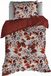De Witte Lietaer Dekbedovertrek Katoen Flanel Mimulus - Tweepersoons - 200 x 200/220 cm - Rood