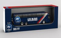 Megableu Bus FFF France Team - Miniatuur met wrijving 1:50, 28 cm | Officiële licentie FFF vanaf 4 jaar – bus Les Bleus zonder batterijen, om vooruit te duwen, ontworpen om te spelen of